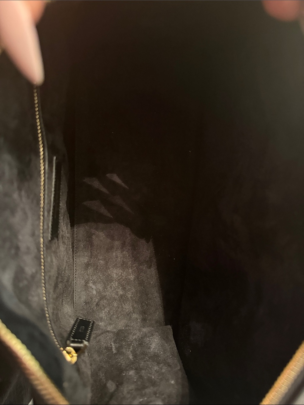 Saint Laurent Black Leather Travel Satchel with Gold Accents - Picture 3 of 5